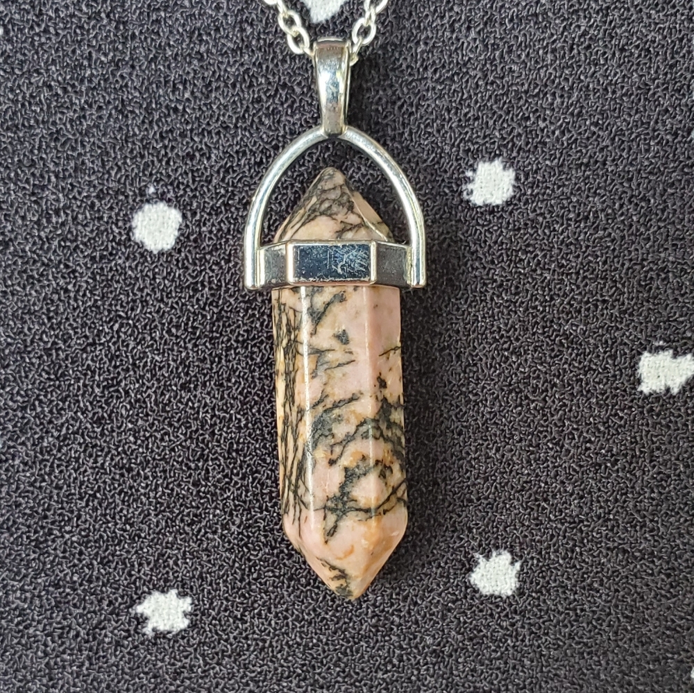Make an offer! Pink rhodonite & silver necklace